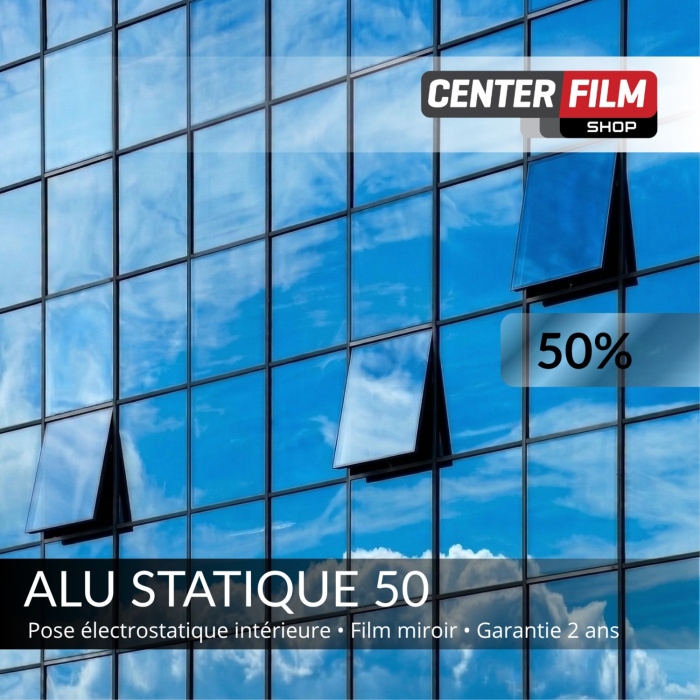 ALU 50 - Statique - 20 m - Film miroir sans tain pour batiment