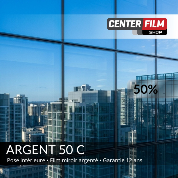 ARGENT 50 C - Film miroir sans tain pour batiment