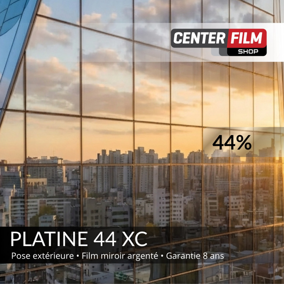 PLATINE 44 XC - Film miroir sans tain pour batiment