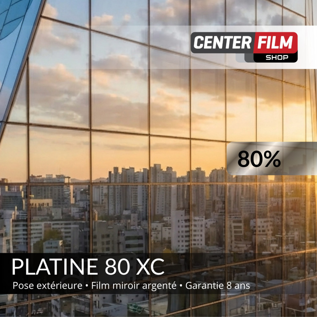 PLATINE 80 XC - Film miroir sans tain pour batiment