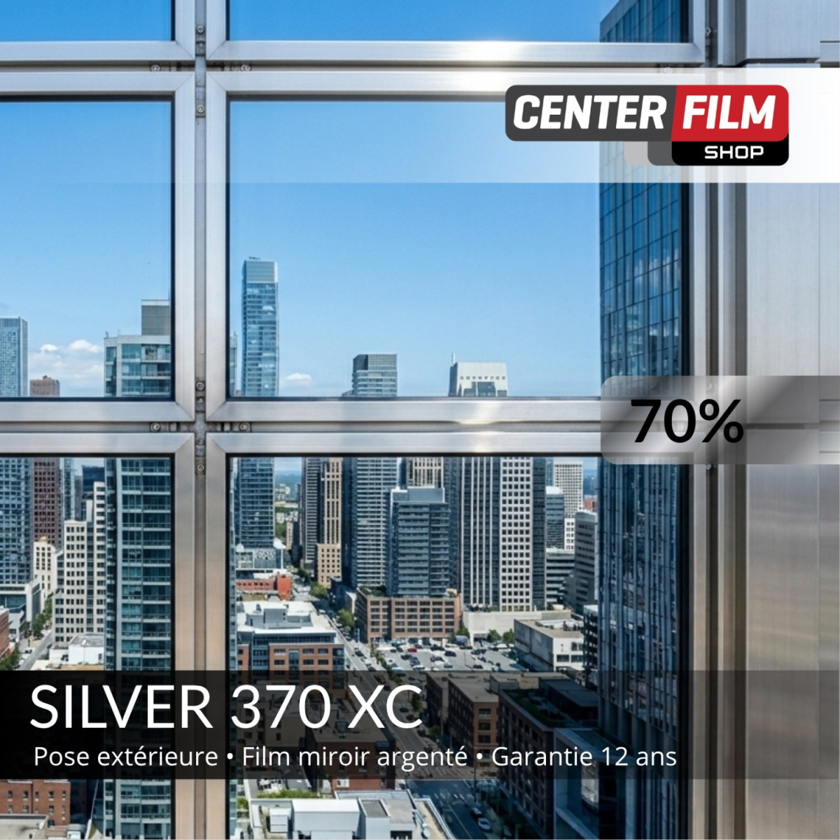 SILVER 370 XC - Film miroir sans tain pour batiment