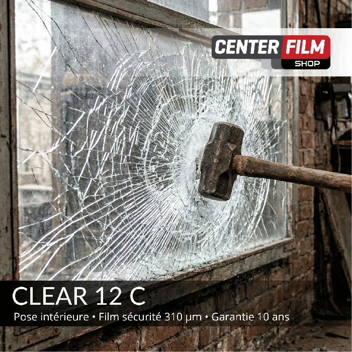 CLEAR 12 C - 5 m - Film sécurité 310 μm pour batiment