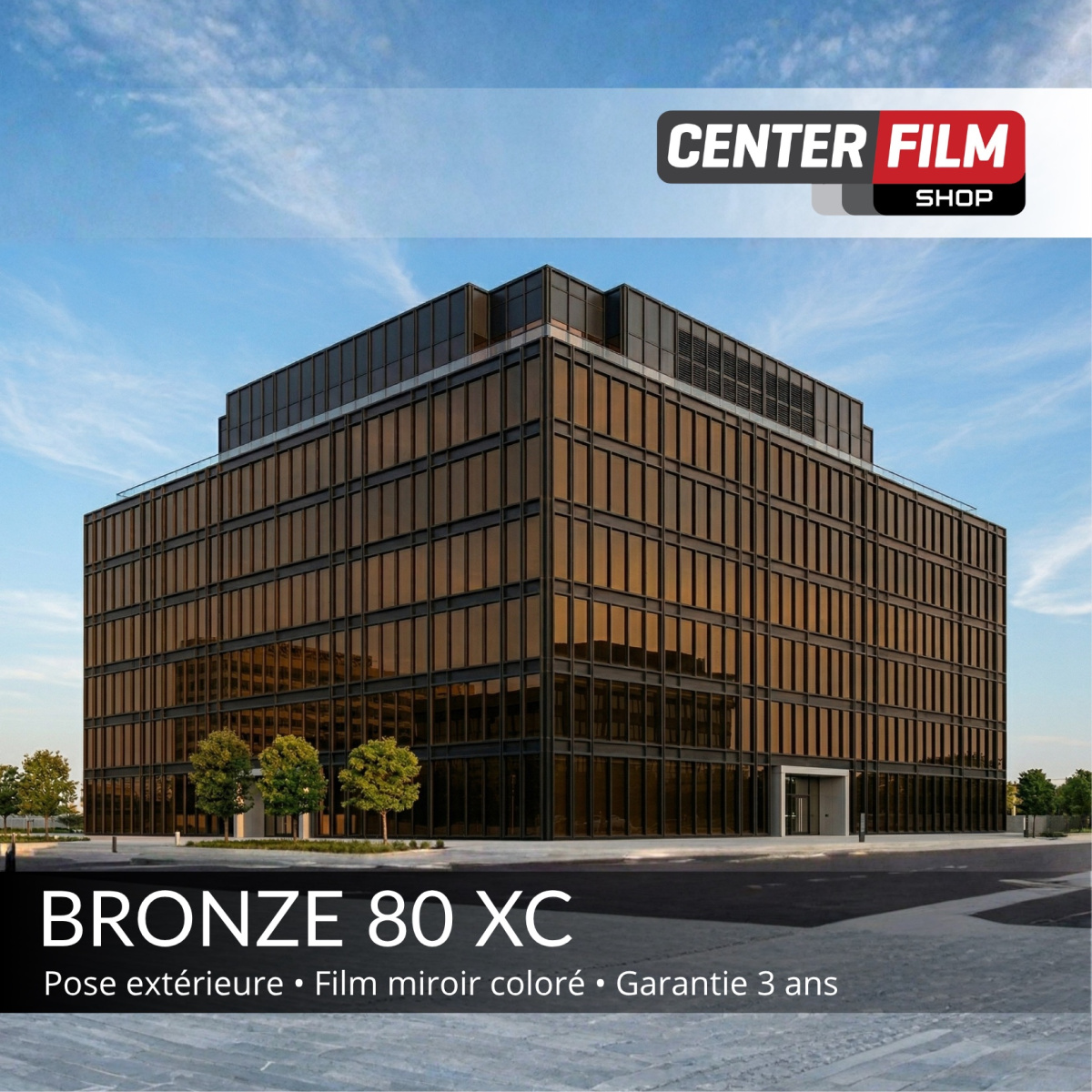 BRONZE 80 XC - Film miroir coloré pour batiment