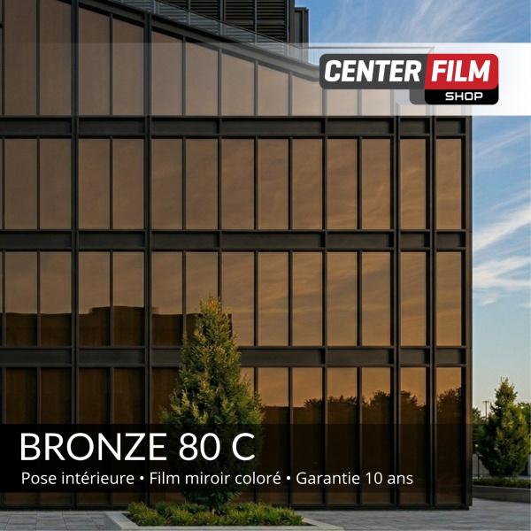 BRONZE 80 C - Film miroir coloré pour batiment