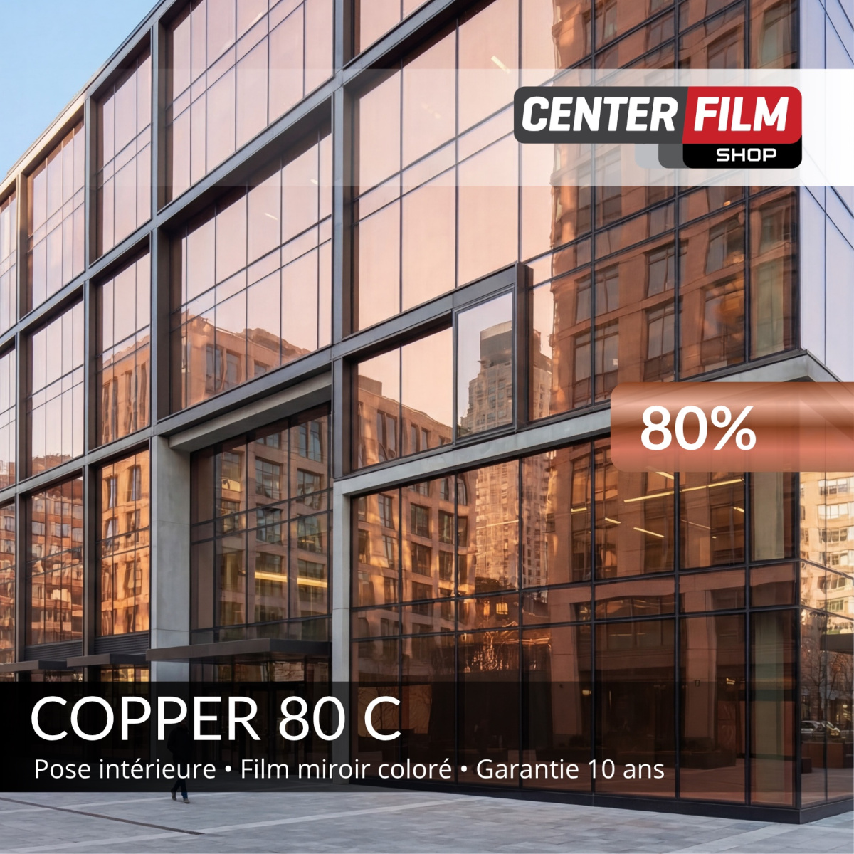 COPPER 80 C - Film miroir coloré pour batiment