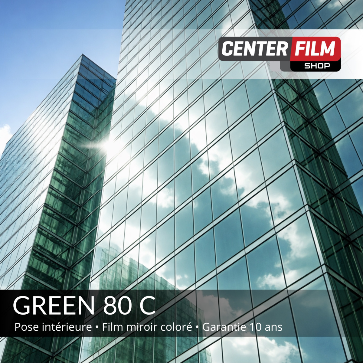 GREEN 80 C - Film miroir coloré pour batiment