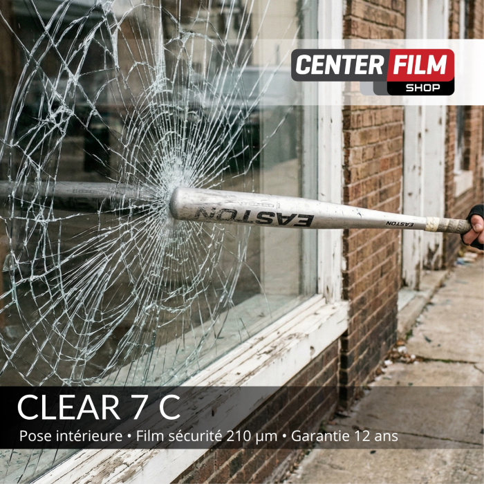 CLEAR 7 C - Film sécurité 210 μm pour batiment
