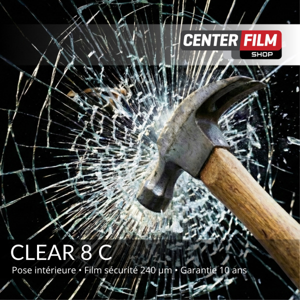 CLEAR 8 C - Film sécurité 240 μm pour batiment