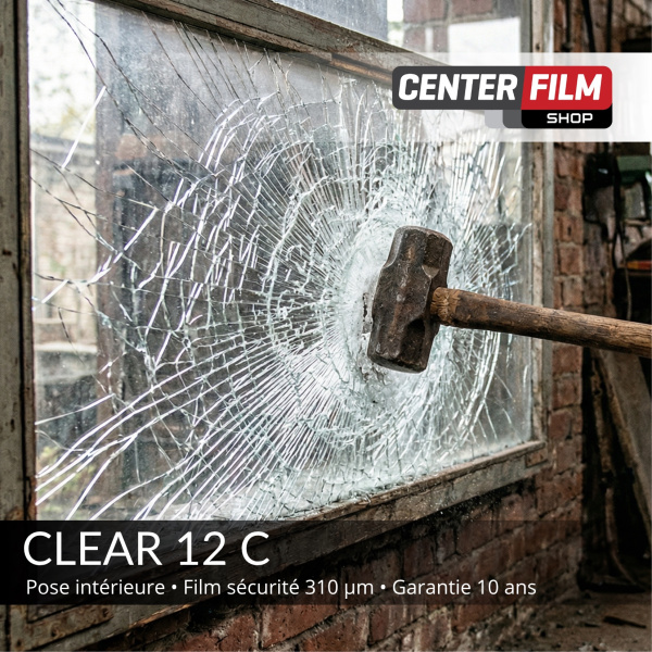 CLEAR 12 C - Film sécurité 310 μm pour batiment
