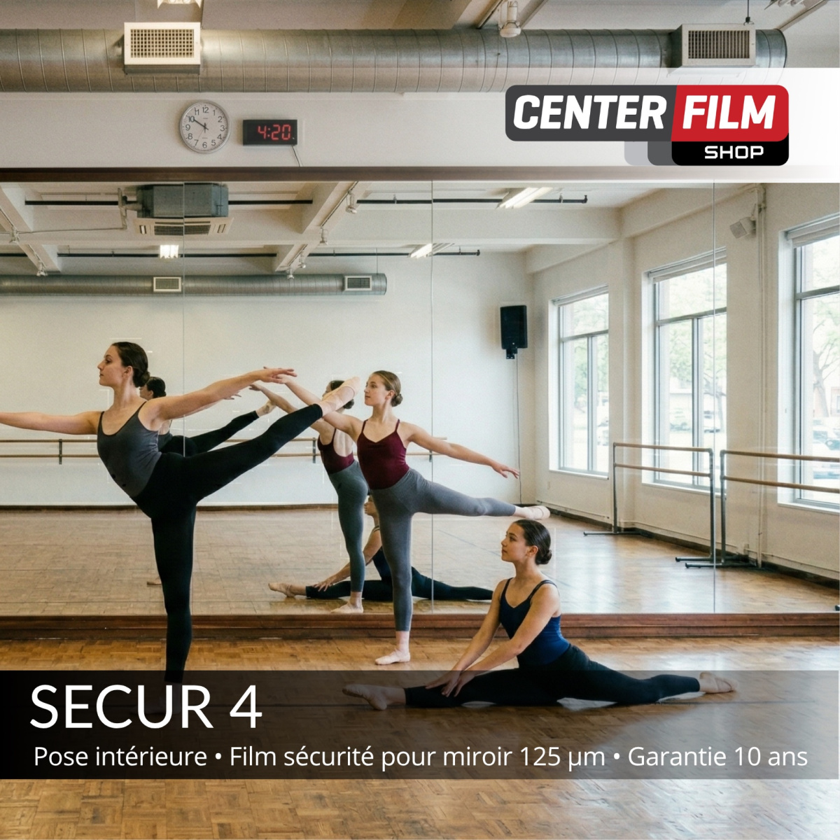 SECUR 4 - 50 m - Film sécurité pour miroir batiment