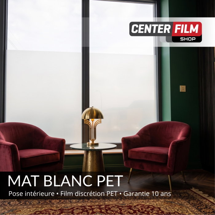 MAT BLANC PET - Film discrétion mat PET pour… | Center Film