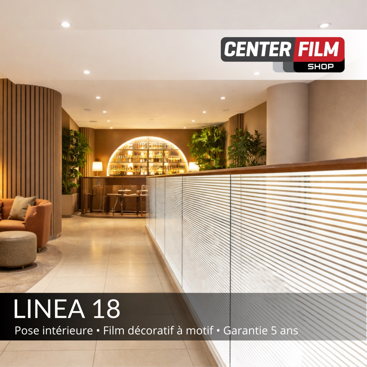 LINEA 18 - Film décoratif à motif ligne pour… | Center Film