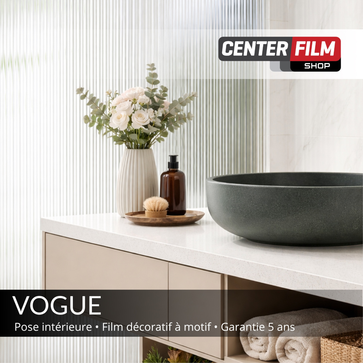 VOGUE - Film décoratif à motif ligne pour batiment | Center Film