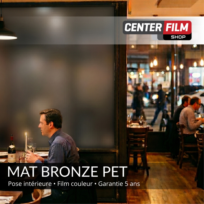 MAT BRONZE PET - Film couleur mat PET pour batiment | Center Film