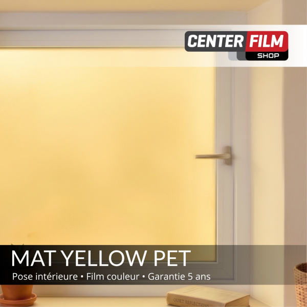 MAT YELLOW PET - Film couleur mat PET pour batiment | Center Film