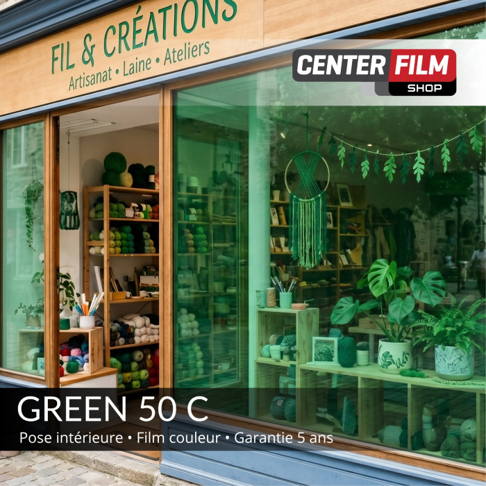 GREEN 50 C - Film couleur transparent pour batiment | Center Film