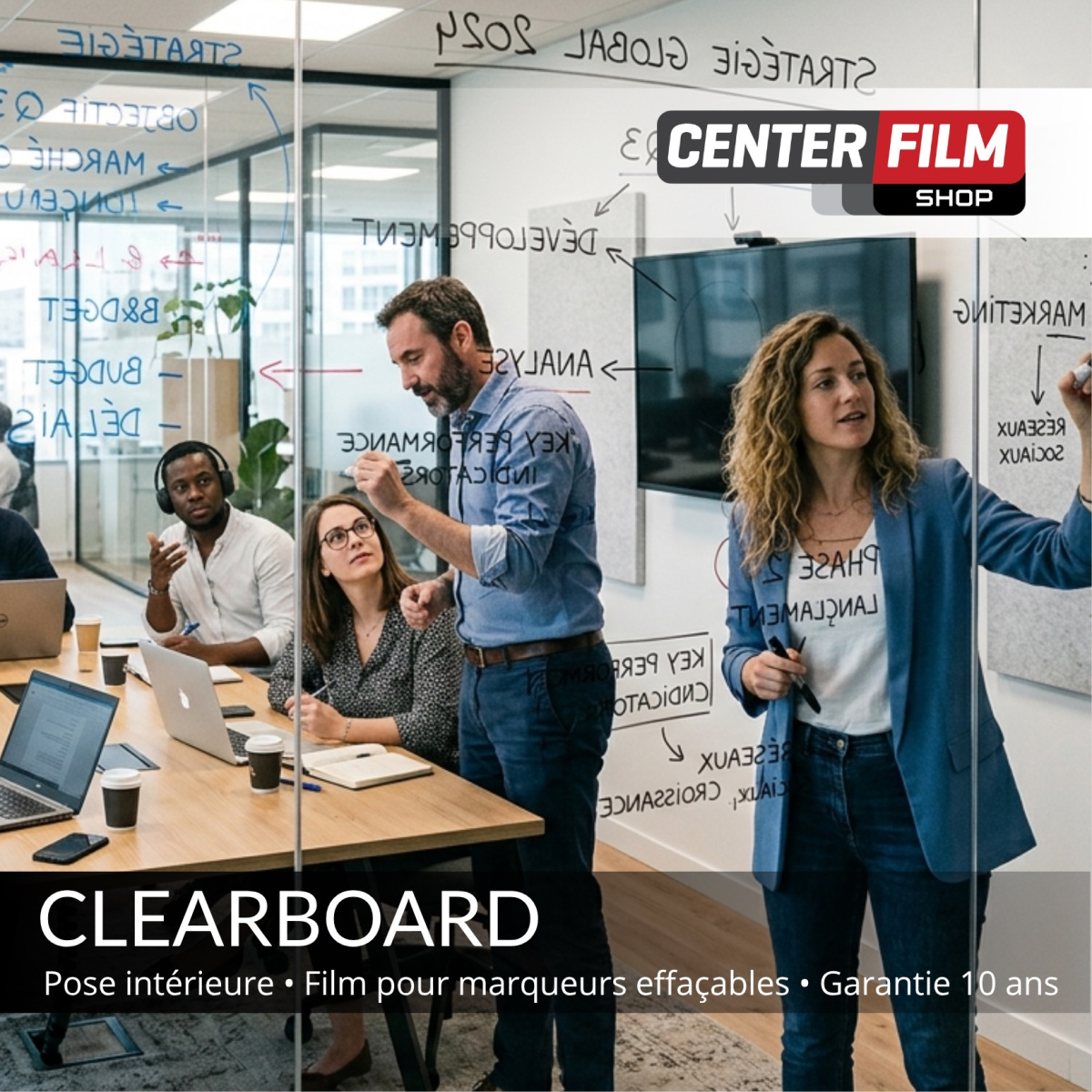 CLEARBOARD - Film compatible marqueurs effaçables… | Center Film